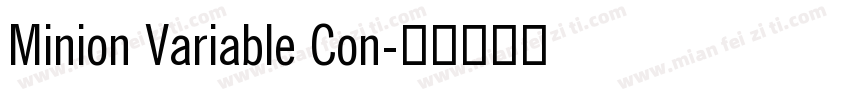 Minion Variable Con字体转换